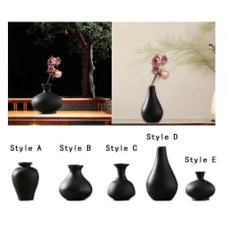 Decorative Ceramic Vase Art Vase Classic Black Container for Desk Bookshelf Living Room Table Centerpiece Decor