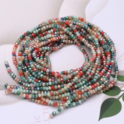 New Mixed AB color 2mm Czech crystal Glass Beads Rondelle Faceted Crystal Beads Needlework Loose Spacer Beads for Jewelry Making