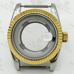 BLIGER 31mm NH05 NH06 Watch Case Fluted Curved Silver Gold Rose Gold Jubilee For Ladies Watch Date Sapphire Glass Waterproof