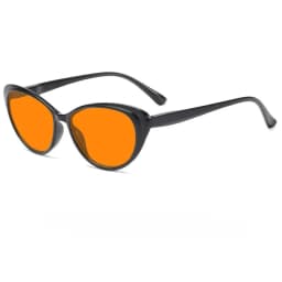 Retro Cat-Eye Night Vision Anti-Blue Light Glasses Red & Orange Lenses Men's & Women's Computer Gaming Protective Eyewear