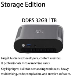 SZBOX FEVM FA880 Ryzen 7 8845HS MINI PC Laptop Windows 11 Pro DDR5 NVMe SSD WIFI6 BT5.2 2*USB 4.0 Desktop Gaming laptop Computer