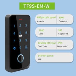 Fingerprint Access Control System IP66 Waterproof Biometrics Outdoor RFID Keypad Reader Touch Panel Wiegand 26 34 for Home Door
