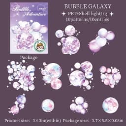 JIANWU Bubble Adventure Series Dream Bubble Landscaping Material Collage PET Sticker Creative DIY Journal Stationery