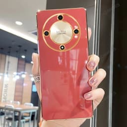 Magic6 Magic5 6lite 5lite Luxury Plating Ring Holder Stand Case For Huawei Honor Magic 6 5 Lite Pro 5g X9a X9b Silicone Cover