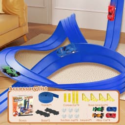 DIY track assembled aluminum alloy pull-back racing car gravity slide boys and girls educational toys holiday Christmas gifts