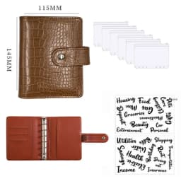 2023 New A7 Budget Binder Cash Envelopes for Money Saving Organizer with Zipper Pockets, Budget Sheets and Self-adhesive Labels