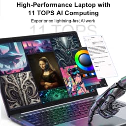 Ninkear Laptop 16 Inch 2.5K 120Hz Display, Intel Core Ultra 5 125H AI Laptop, 16GB DDR5 RAM 1TB SSD, WiFi 6 Bluetooth 5.2, Backlit Keyboard Fingerprint, Professional Laptop for Work Creation