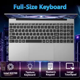 Intel N3700 15.6 Inch Ultra Slim Laptop 4 Core 4 Thread 1.6GHz 2.4GHz Turbo 16GB RAM 2TB SSD High Performance Notebook Gamer Pro