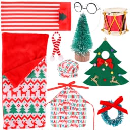 Christmas Doll Accessories Set For Babi 30 CM Doll Clothes Dress For Elf Doll,Toys For Girls,Free Shipping,Christmas Gift
