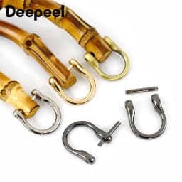 2Pcs Deepeel 10/12/13cm Natural Bamboo Handle Women's HandBag Purse Replacement Handles for Woven Bag Luggage Hardware Accessory