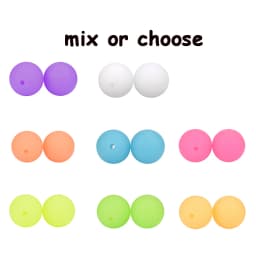 Lofca Luminous Beads 12mm 20pcs Silicone Loose Glow In The Dark Marking DIY Necklace BPA Free For Pacifier Gift Accessories