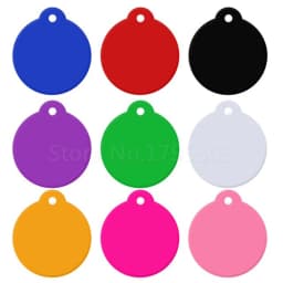 100Pcs Anodizing Aluminum Dog Tag Name Dog ID Tags for Dog Collar Personalized Pet ID Dog Name Tag Customized Engraving