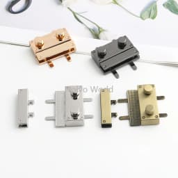 5/10/20PCS Metal Rectangle Press Push Lock For Handbags Bag Briefcase Spring Lock Snap Decorative Clasps Repair Kit Accessories