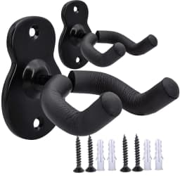 Metal Guitar Hanger Hook Wall Mount Non-slip Holder Stand Rotatable 360°for Electric Guitar Ukulele Instrument Accessories
