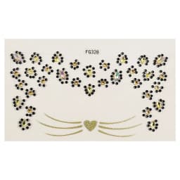 Cute Cat 3D Acrylic Rhinestone Face Sticker Masquerade Party Face Makeup Decoration Temporary Tattoo Face Painting Decals