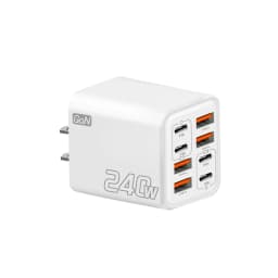 8 in 1 GaN USB C Desktop Charger 240W Fast Charge Phone Adapter Type C Cable For iPhone Samsung Xiaomi EU/US/UK Plug Charger