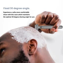 Safety Razor Men's Wet Razor 30° Angle Including 5 Platinum Razor Blades, Safety Razor and Blade Guard