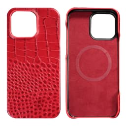 for Magsafe Case for iPhone 15 16 17 18 Pro Max Air 18Pro Natural Cowhide Leather Magnetic Protector Luxury Phone Back Cover