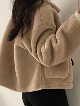 Short Women's Jacket Lamb Velvet Fur Leather Integrated Loose Cotton Coat Trendy Commute Style Button Closure Color