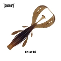 KINGDOM Soft Lure 63mm 76mm Floating Shrimp Bait TPE Lure Realistic Shrimp Worm Soft Bait for Bass Trout Saltwater Fishing