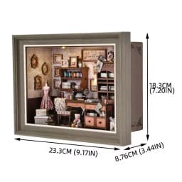 DIY Book Nook Kit 3D Wooden Puzzle LED Light Miniature Dollhouse Bookshelf Insert Photo Frame Ornament Friends Birthday Gifts