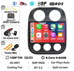 Android 16 Carplay For Jeep Compass Patriot 2010 2011 2012 2013 2014 2015 2016 Car Radio Multimedia Player Stereo Head Unit 2din