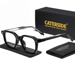 CATERSIDE Men Personalized Design Sunglasses Square Frame Women Retro Trendy Sunglasses Travel Business Party Gift Glasses UV400