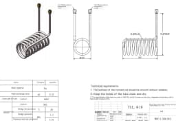 1PCS Titanium Tube Coil Evaporator for 1P 1.5 2 2.5 3 5P Aquarium Chiller Heat Exchanger Fish Tank in Seafood Pond