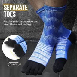 WRELS 1/3 Pairs Merino Wool Thermal Socks Men Moisture Wicking Thicken Warm Ski Hiking Cushioning Compression Sports Toe Socks