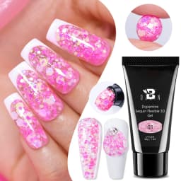 AWStorG Hema Free Poly Nail Gel 30ML Acrylic Gel Finger Extension Transparent Nail Art Extension Quick Building Soak Off UV