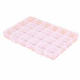 24 Grid With Slot Beaded Anti-string Grid Plastic Storage Box Jewelry Classification Parts Division Box Jewelry Box Organizer