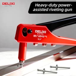 Heavy-Duty Hand Riveter,High-Lever Labor-Saving Design,Manual Tool for Fastening&Riveting Metal Sheets and Pipes,DELIXI ELECTRIC