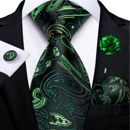 Floral Pink Ties For Men Wedding Party Man Tie Handkerchief Brooch Cufflinks Set Men Accessories Gravata