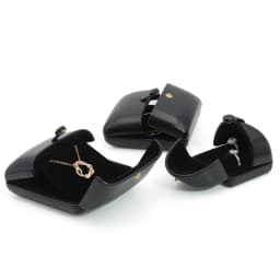 Black Pu Creative Engagement Ring Box Pair Ring Holder Earrings Necklace Box Bracelet Box