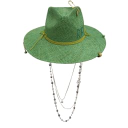 Metal letter beige straw hat handmade design hat pearl chain summer sun hat new letter hat beach women gorras para hombres
