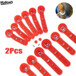 2Pcs Ball Valve Handle Replacement Iron Long Handle Leak Proof Ergonomic Universal Fit For Gas Pool Faucet Water Garden Outdoor