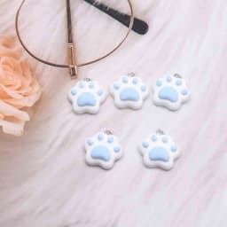 10pcs 20*22mm Mini Cartoon Cat Paw Charms For DIY Decoration Earrings Necklace Fashion Jewelry Accessories