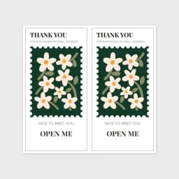 50PCS 5x10cm Rectangle Self-adhesive Thank You Sticker For Small Business Gift Box Seal Label Greeting Package Wholesale Supply