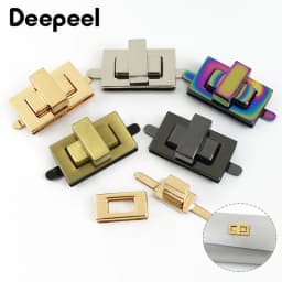 1-5Pc Metal Square Lock Buckle Handbag Turn Twist Locks Clasp Purse Closure Toggle Latch Buckles DIY Bag Replacement Accessories