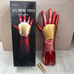 Hot Iron Man Helmet Cosplay 1:1 Light Led Wearable Mask Gloves Glowing Eyes Adult Child PVC Action Figure Toys Christmas Present
