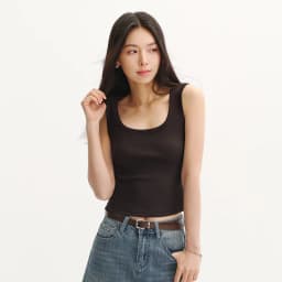Semir Womens Tank Top 2026 Short U Neck Solid Cool Feeling Slim Basic Casual Versatile Daily Wear