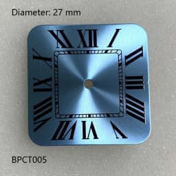 27mm S Logo NH35 Dial Square Roman Santo S Dial for NH35 Automatic Movement Black Blue Hands NH35 FCK 9-5 Dial Watch Accessories