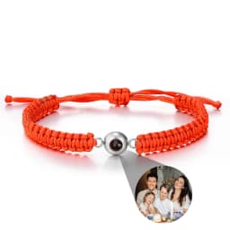 Wholesale New Projection Bracelets Stainless Circle Photo Bracelet Customized Colorful Woven Projection Bracelet Adjustable
