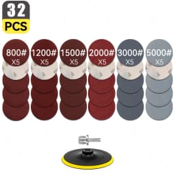 Sand Paper Sanding Discs Hook And Loop Adhesive Sandpaper For Car Headlight Restoration Polishing Sander Polisher Backing Pad