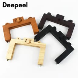 1Pc 16/22cm Wooden Bag Frame Handle Purse Making Bracket Square Clasp Frames for Handbag DIY Sewing Craft Accessories Parts