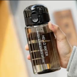 550ML Space-Themed Water Bottle with Anti-Slip Lid & Handle - Durable Plastic, Leak-Proof Design for Outdoor Sports, Camping