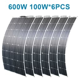DGSUNLIGHT 100w 200w 12v Portable Solar Panel Flexible 18V 800W Plate Cells Monocrystalline Silicon