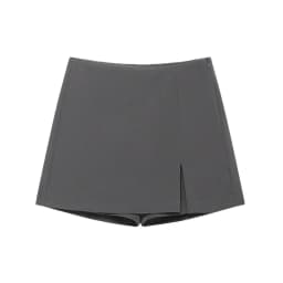 Women's High Waist Skort with Front Slit And Side Zipper Fashion Solid Shorts Skirt Female High Waist Skort Mujer