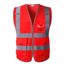Hi Vis Work Vest Construction Building Vest Workwear Clothing Work Vest Multi Pocket Black Vest