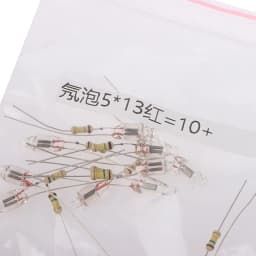 10Pcs/set High Quality Neon Light Bulbs 4*10mm 5*13mm Main Power Indicator With Resistance 220V Lighting Accessories F4 F5